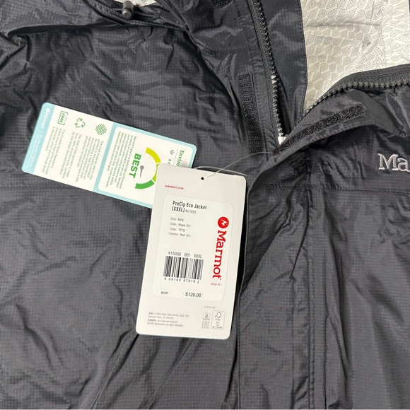 Marmot Precip Eco NanoPro Waterproof Windbreaker Jacket NWT Packable NWT New - Picture 4 of 12